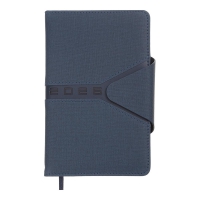 Щоденник датований 2026 NAVIGATOR, A6, синій, штуч. шкіра/поролон Buromax BM.2520-02