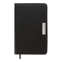 Щоденник датований 2026 SALERNO, A6, чорний, штуч. шкіра Buromax BM.2530-01