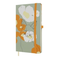 Книжка записная NATURE, на резинке, 136х207мм, 96 л., клит., офсет крем., тв.лам.обкл., оливковая Buromax BM.255108-36