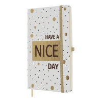 Книжка записная POSITIVO, на резинке, 136х207мм, 96 л., клит., офсет крем., тв.лам.обкл., белая Buromax BM.255110-12