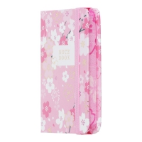 Книжка записна BLOSSOM, на гумці, А7, 80 арк., клітинка., офсет крем., тв.лам.обл., рожева Buromax BM.257102-10