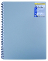 Книга для записей на пружине CLASSIC А6, 80 л, кл., серый, пласт.обл. Buromax BM.2589-009