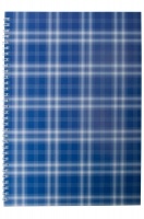 Тетрадь на пружине сбоку, А-4, 48л., "Shotlandka", синий, клетка, картонная обложка Buromax BM.2590-02