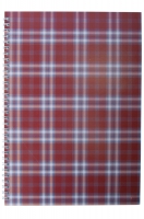 Тетрадь на пружине сбоку, А-4, 48л., "Shotlandka", бордовый, клетка, картонная обложка Buromax BM.2590-13