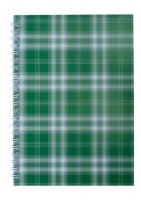 Зошит на пружині збоку, А-5, 48л., "Shotlandka", зелений, клітинка, картонна обкладинка Buromax BM.2591-04