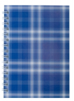 Зошит на пружині збоку, А-6, 48л., "Shotlandka", синій, клітинка, картонна обкладинка Buromax BM.2592-02