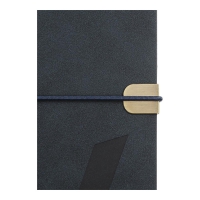 Еженедельник датирован 2026 BEST, A5, синий, штуч. кожа Buromax BM.2704-02