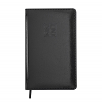 Щотижневик датований 2026 BRAVO, A5, чорний, штуч. шкіра/поролон Buromax BM.2706-01