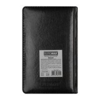 Щотижневик датований 2026 BRAVO, A5, чорний, штуч. шкіра/поролон Buromax BM.2706-01