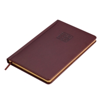 Щотижневик датований 2026 BRAVO, A5, коричневий, штуч. шкіра/поролон Buromax BM.2706-25