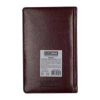 Щотижневик датований 2026 BRAVO, A5, коричневий, штуч. шкіра/поролон Buromax BM.2706-25
