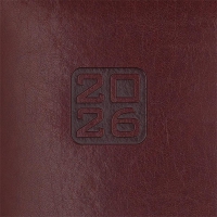 Щотижневик датований 2026 BRAVO, A5, коричневий, штуч. шкіра/поролон Buromax BM.2706-25