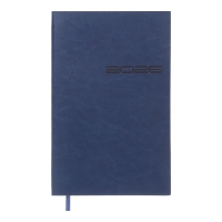 Щотижневик датований 2026 IDEAL, A5, синій, штуч. шкіра Buromax BM.2707-02