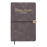 Щотижневик датований 2026 VELOUR, A5, сірий, штуч.шкіра Buromax BM.2710-09