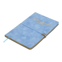 Щотижневик датований 2026 VELOUR, A5, блакитний, штуч.шкіра Buromax BM.2710-14