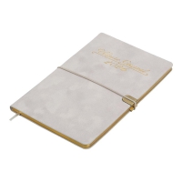 Щотижневик датований 2026 VELOUR, A5, світло-сірий, штуч.шкіра Buromax BM.2710-20