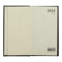Еженедельник датированный 2024 ORION, A5, светло-коричневый, штуч. кожа/поролон Buromax BM.2711-18