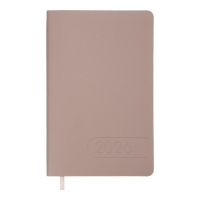 Щотижневик датований 2026 LIGHT MORANDI, A5, какао, штуч.шкіра Buromax BM.2712-40