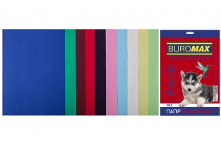Набір кольорового паперу А4, 80г/м2, DARK + PASTEL, 10кол., 50л. Buromax BM.27211150-99
