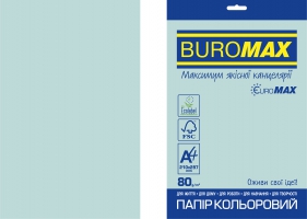 Бумага цветная PASTEL, EUROMAX, голубой, 20 арк., А4, 80 г/м2 Buromax BM.2721220E-14