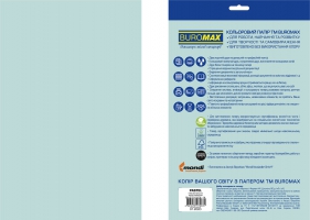 Папір кольоровий PASTEL, EUROMAX, блакитний, 20 арк., А4, 80 г/м2 Buromax BM.2721220E-14