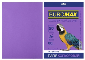 Бумага цветная А4, 80г/м2, INTENSIV, фиолетовый, 20л. Buromax BM.2721320-07