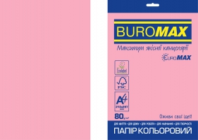 Папір кольоровий INTENSIVE, EUROMAX, рожевий, 20 арк., А4, 80 г/м2 Buromax BM.2721320E-10