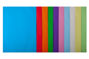Набір кольорового паперу А4, 80г/м2, PASTEL+INTENSIV, 10кол., 50л. Buromax BM.2721650-99