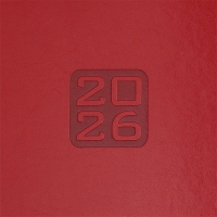 Щоденник датований 2026 BRAVO, A4, червоний, штуч. шкіра/поролон Buromax BM.2740-05