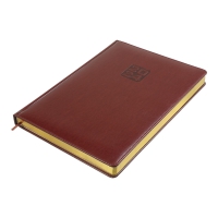 Дневник датированный 2024 BRAVO, A4, коричневый, штуч. кожа/поролон Buromax BM.2740-25