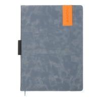 Дневник датированный 2024 VERONA, A4, серый, штуч. кожа/поролон Buromax BM.2745-09