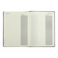 Дневник датированный 2024 VERONA, A4, серый, штуч. кожа/поролон Buromax BM.2745-09