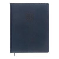 Щотижневик датований 2026 BRAVO, A4, синій, штуч. шкіра/поролон Buromax BM.2780-02