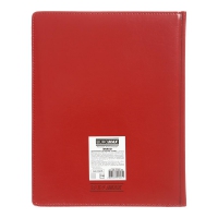 Щотижневик датований 2026 BRAVO, A4, червоний, штуч. шкіра/поролон Buromax BM.2780-05