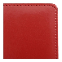 Щотижневик датований 2026 BRAVO, A4, червоний, штуч. шкіра/поролон Buromax BM.2780-05