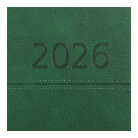Щотижневик датований 2026 ORION, A4, зелений, штуч. шкіра/поролон Buromax BM.2783-04
