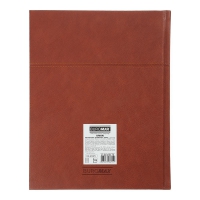 Еженедельник датированный 2026 ORION, A4, светло-коричневый, штуч. кожа/поролон Buromax BM.2783-18