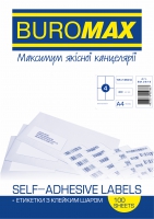 Этикетки с клейким слоем 4шт., 105х148,5мм (100 листов) Buromax BM.2816