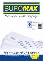 Етикетки з клейким шаром 65шт., 38х21,2мм (100 аркушів) Buromax BM.2864