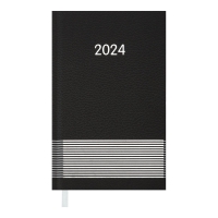 Еженедельник карманный вертик датированный 2024 PARALLEL, черный Buromax BM.2882-01