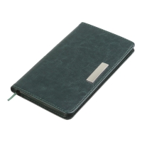 Еженедельник датирован 2026 карман. SALERNO, 85*153, зеленый, штуч. кожа Buromax BM.2892-04