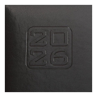 Еженедельник датирован 2026 карман. BRAVO, 85*153, черный, штуч. кожа/поролон Buromax BM.2893-01