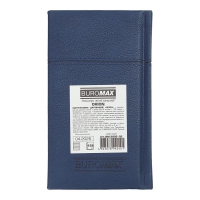 Еженедельник датирован 2026 карман. ORION, 85*153, синий, штуч. кожа/поролон Buromax BM.2895-02