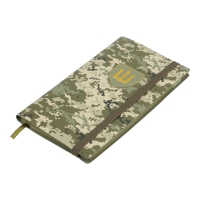 Еженедельник датирован 2026 карман. MILITARY, 85*153, светло-зеленый, штуч. кожа Buromax BM.2896-15