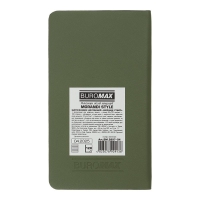 Еженедельник датирован 2026 карман. MORANDI STYLE, 85*153, зеленый, штуч. кожа Buromax BM.2897-04