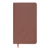Еженедельник датирован 2026 карман. MORANDI STYLE, 85*153, медный, штуч. кожа Buromax BM.2897-33