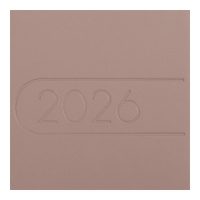 Еженедельник датирован 2026 карман. LIGHT MORANDI, 85*153, какао, штуч. кожа Buromax BM.2898-40