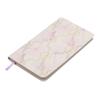 Еженедельник датирован 2026 карман. BLOOM, 85*153, фиолетовый, штуч. кожа Buromax BM.2899-07