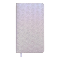 Еженедельник датирован 2026 карман. BLOOM, 85*153, серебряный, штуч. кожа Buromax BM.2899-24