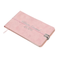 Еженедельник датирован 2026 карман. VELOUR, 153*87, розовый, штуч. кожа Buromax BM.2902-10